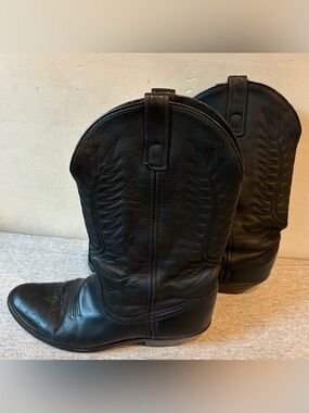 Laredo Abby Black Leather Western Cowboy Boots 7.5M